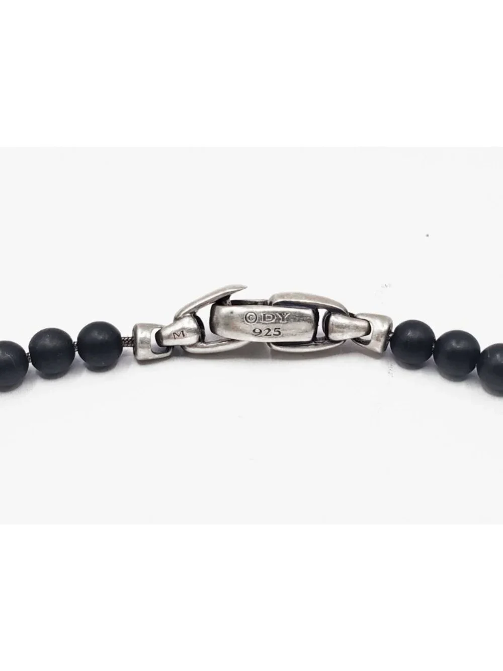 David Yurman Men's Spiritual Beads Bracelet Black Onyx with Sterling Silver
